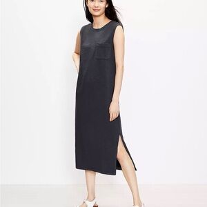 Lou and Grey Charcoal Gray Sleeveless Maxi Dress